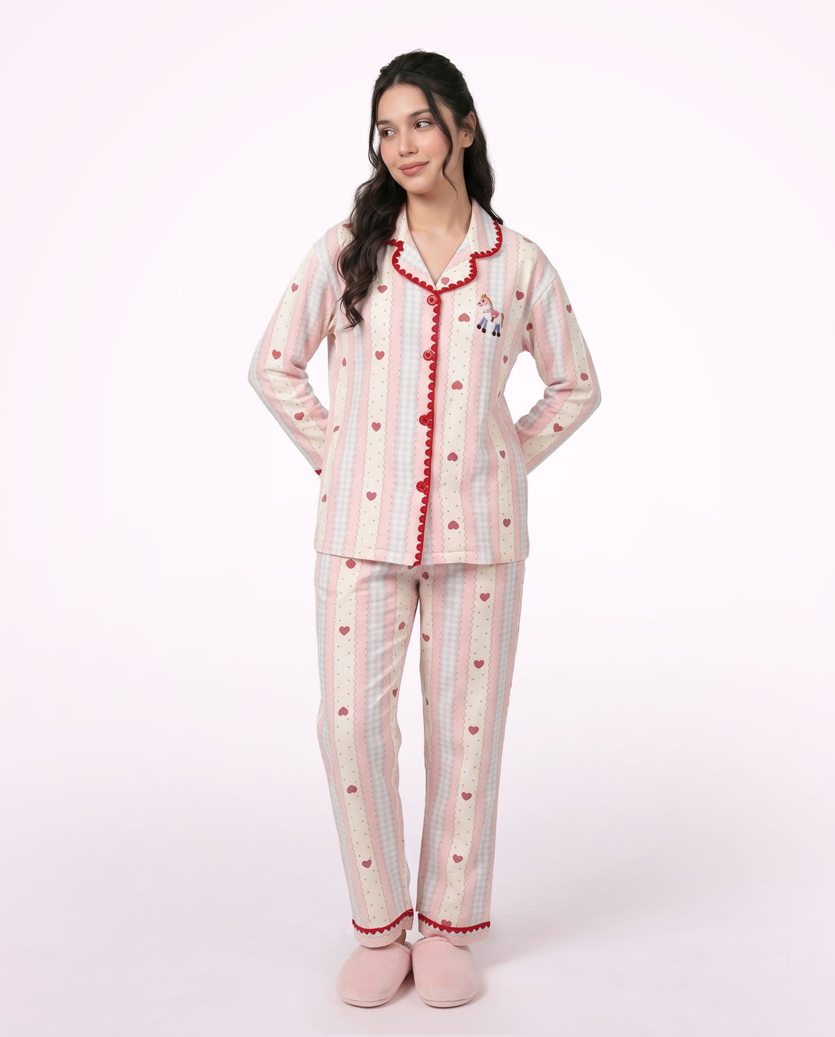 Sweetheart Stripe Pajama Set