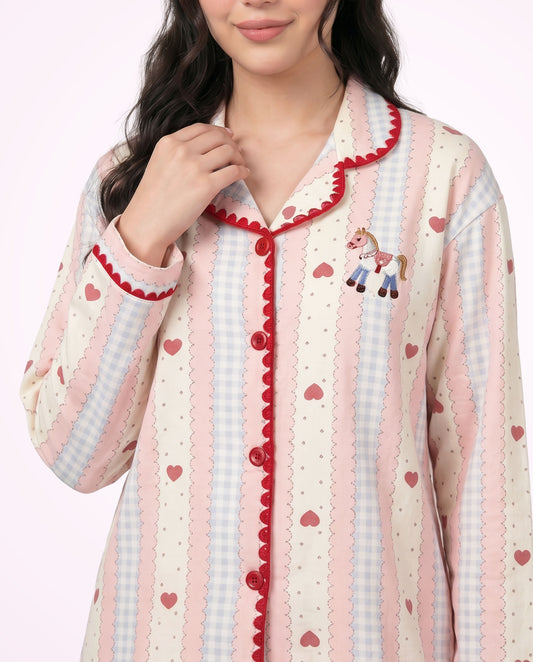 Sweetheart Stripe Pajama Set
