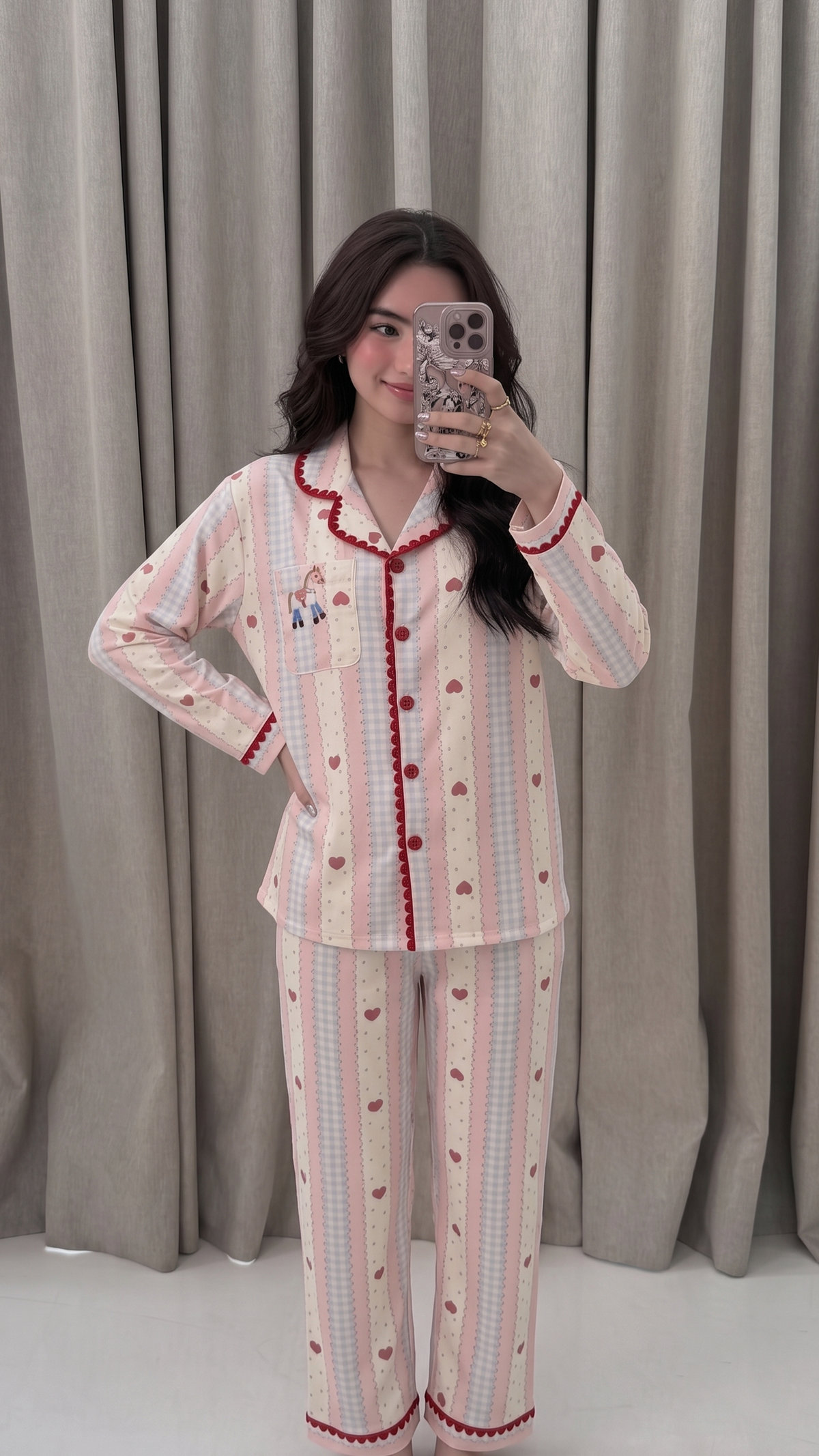 Sweetheart Stripe Pajama Set