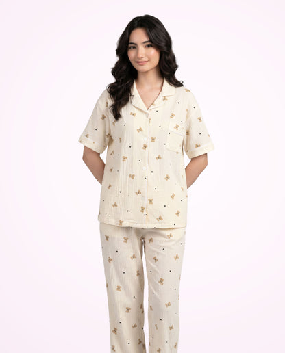 Teddy Dreams 3-Piece Pajama Set