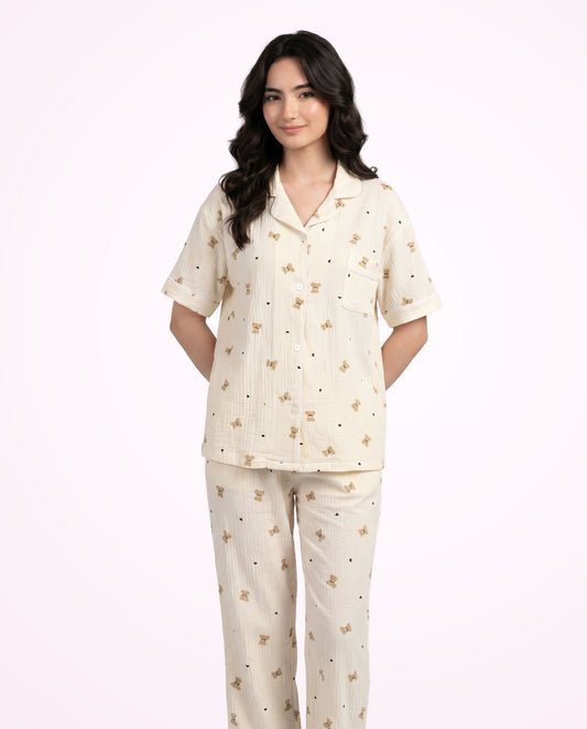 Teddy Dreams 3-Piece Pajama Set