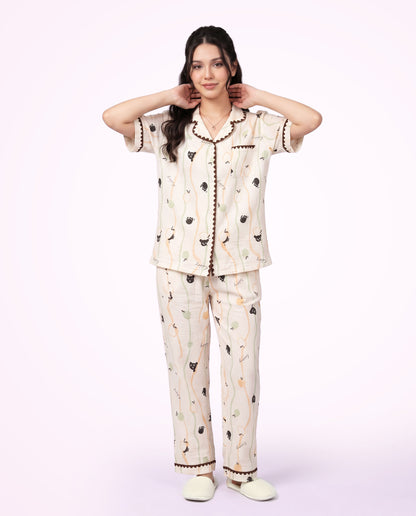 Happy Kitty Pajama Set