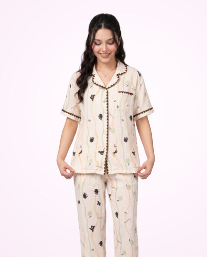 Happy Kitty Pajama Set