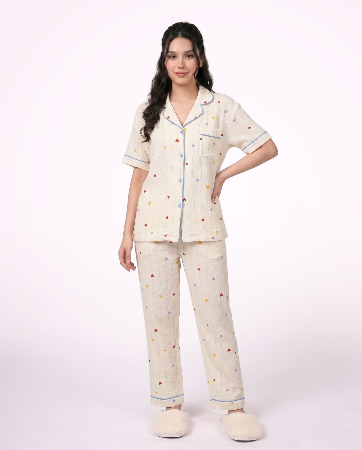 Pastel Hearts Pajama Set