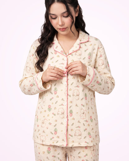 Tulip Teddy Pajama Set