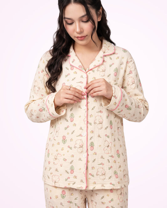 Tulip Teddy Pajama Set