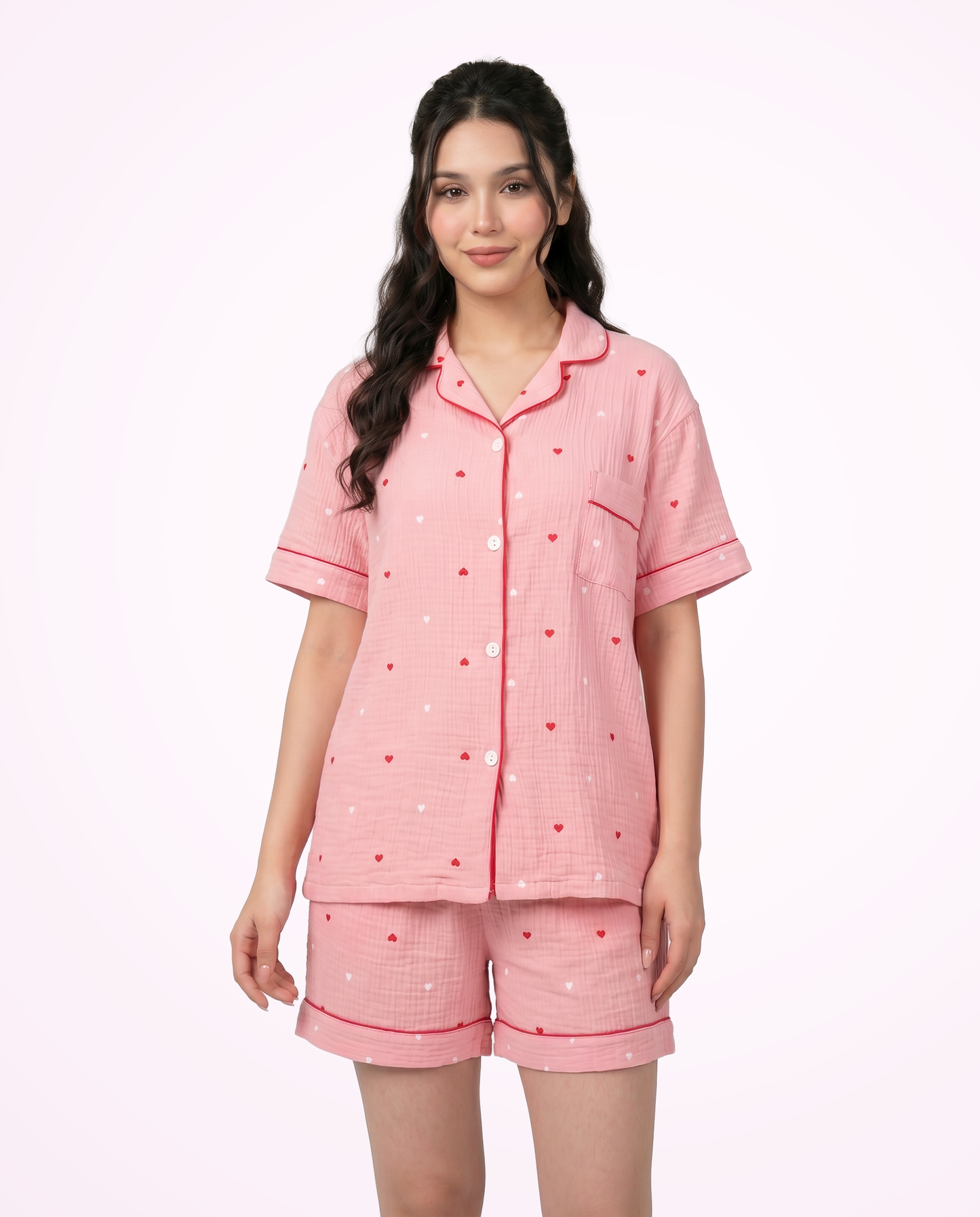 Blush Hearts 3-Piece PJ Set