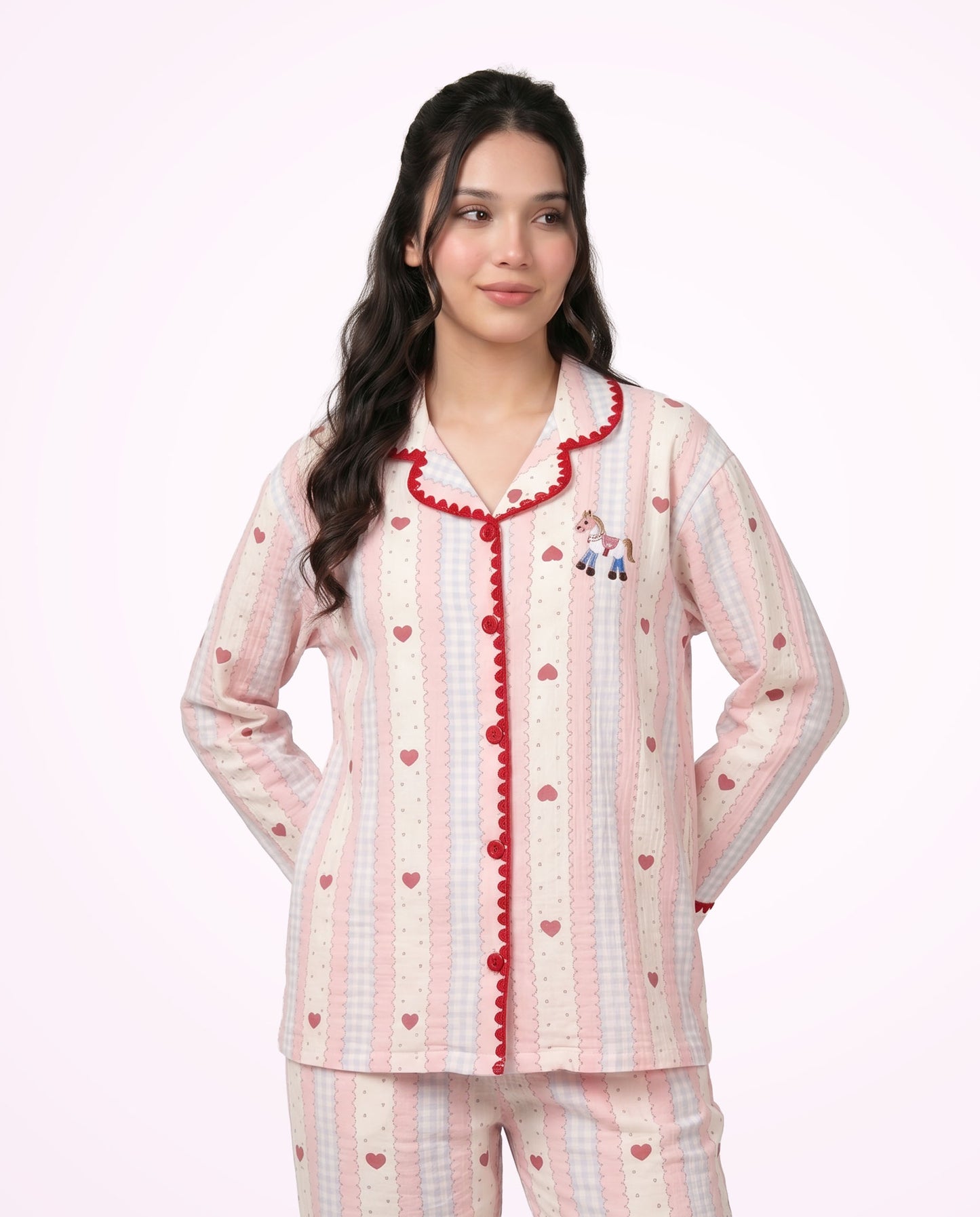 Sweetheart Stripe Pajama Set