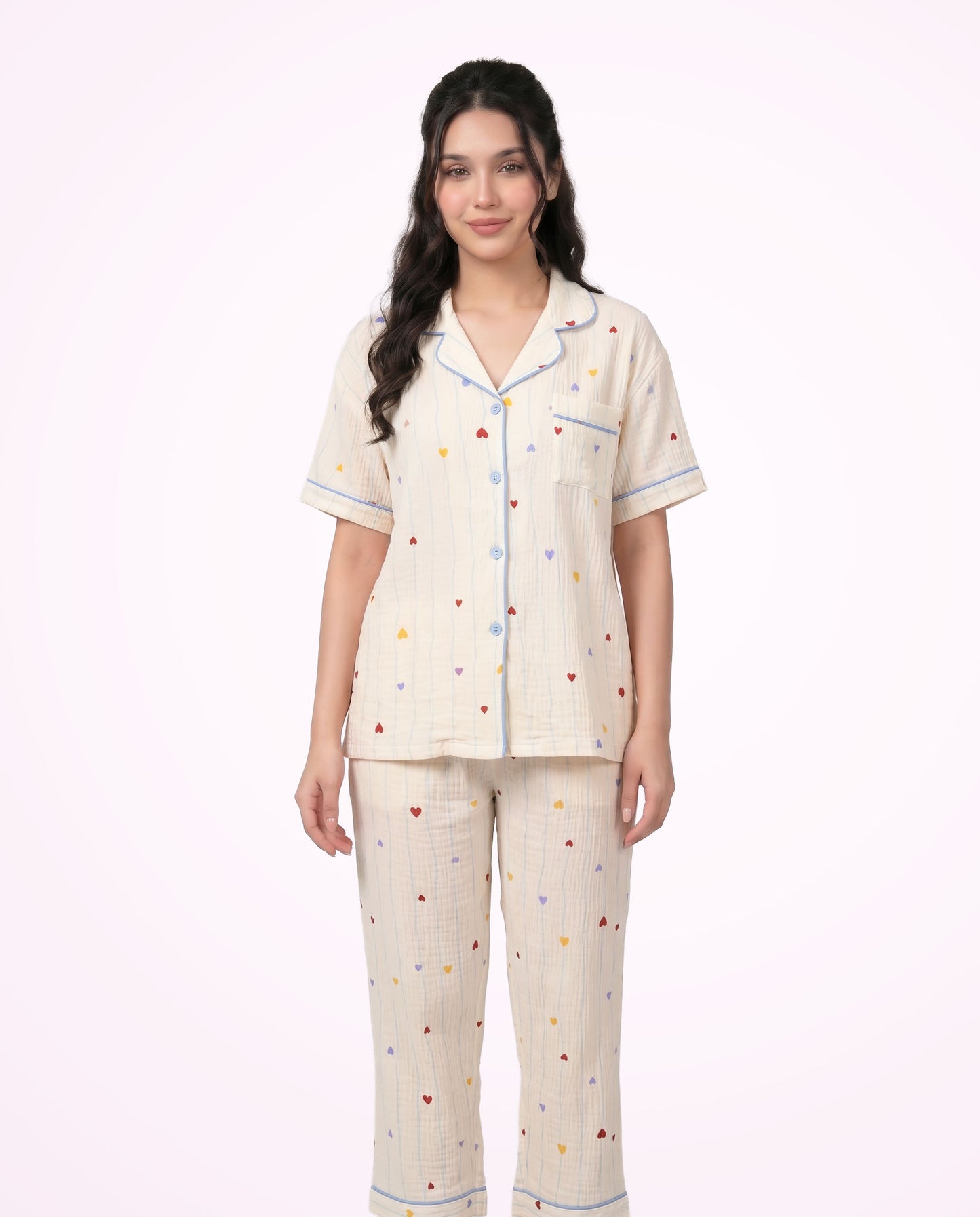 Pastel Hearts Pajama Set