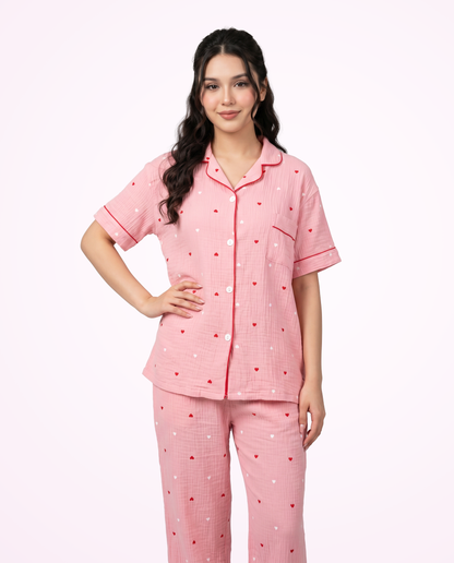 Blush Hearts 3-Piece PJ Set