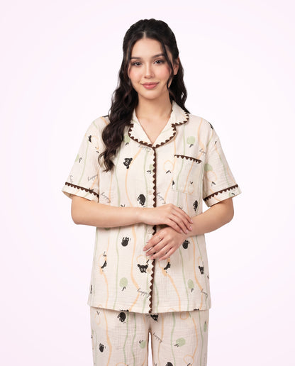 Happy Kitty Pajama Set