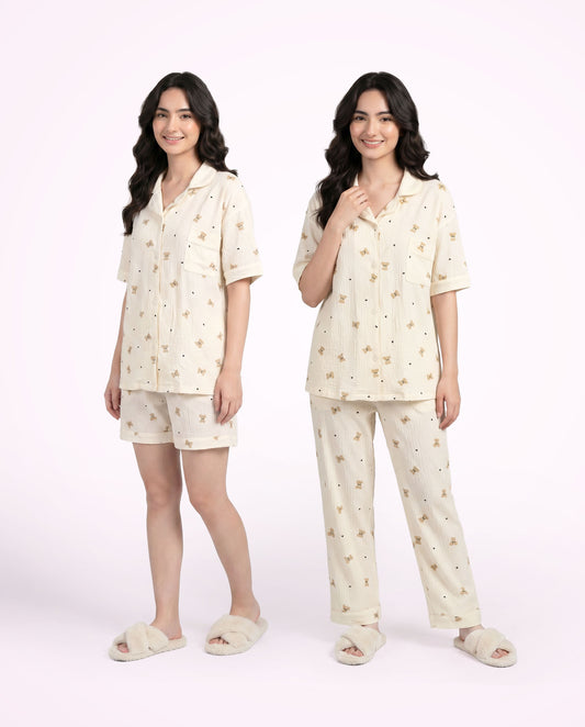 Teddy Dreams 3-Piece Pajama Set