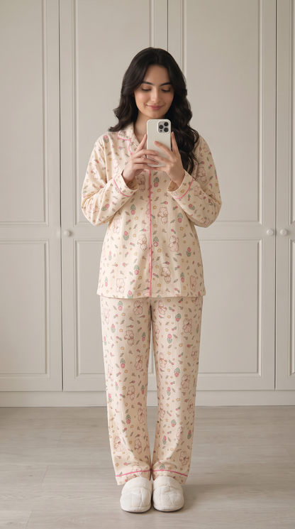 Tulip Teddy Pajama Set