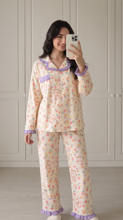 Bunny Blossom Pajama Set