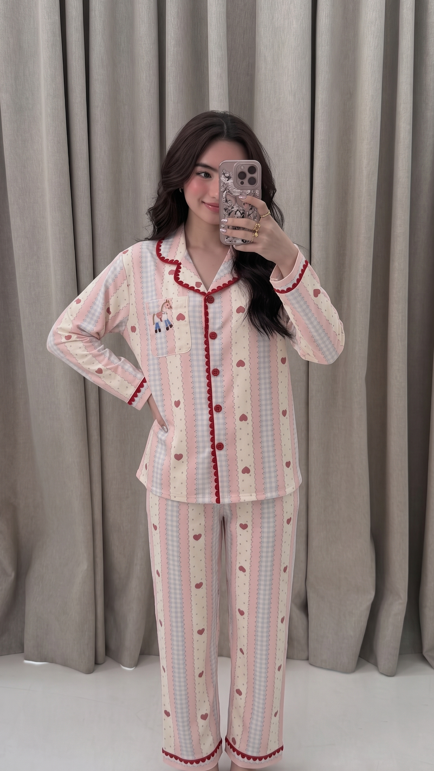 Sweetheart Stripe Pajama Set