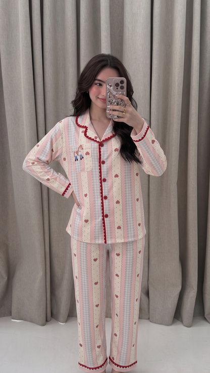 Sweetheart Stripe Pajama Set