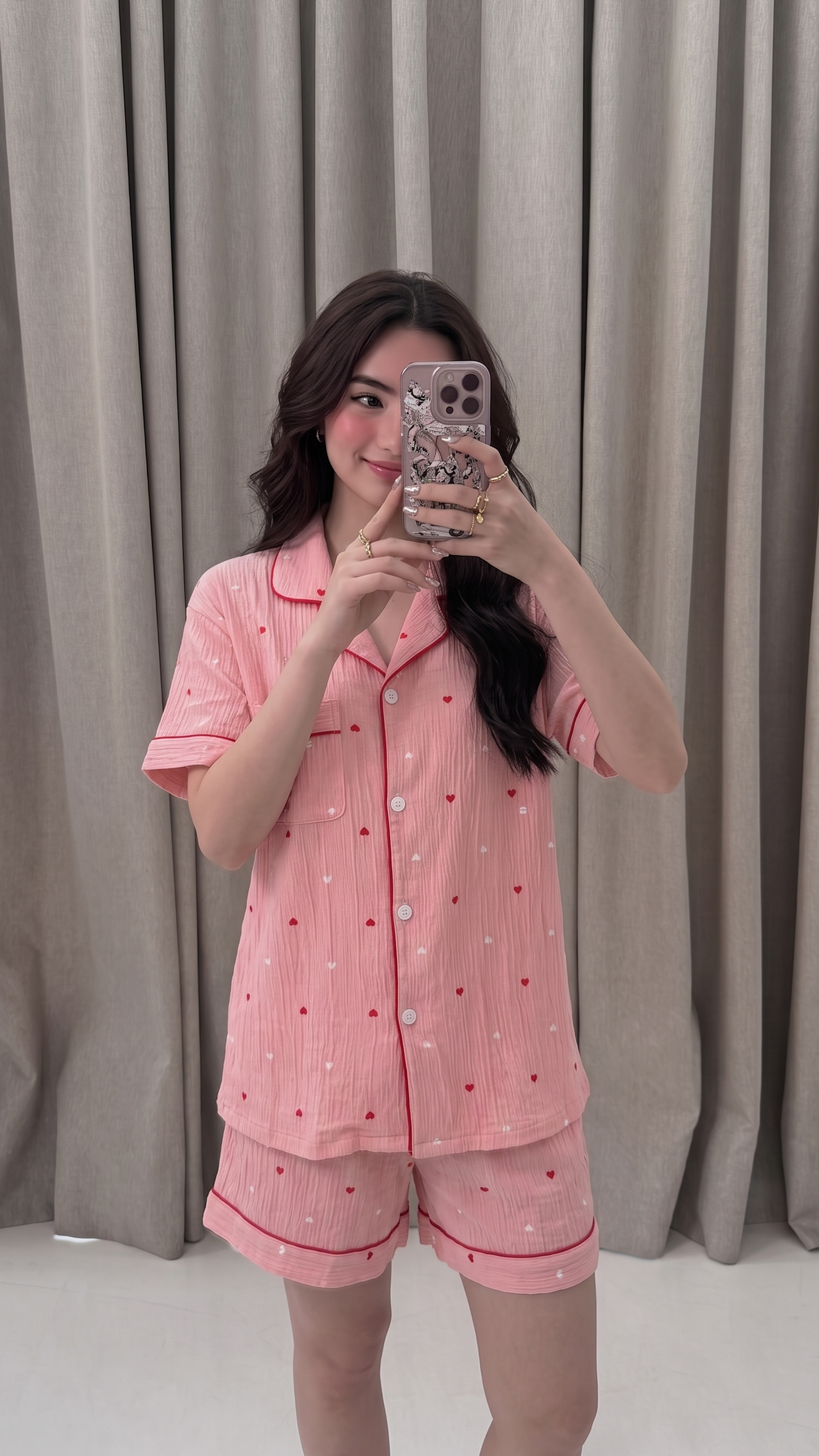 Blush Hearts 3-Piece PJ Set