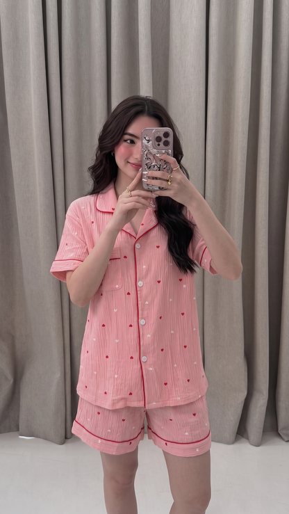 Blush Hearts 3-Piece PJ Set
